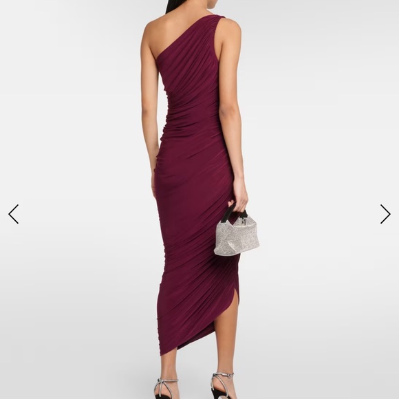 Norma Kamali Diana ruched jersey midi dress - Picture 4 of 5